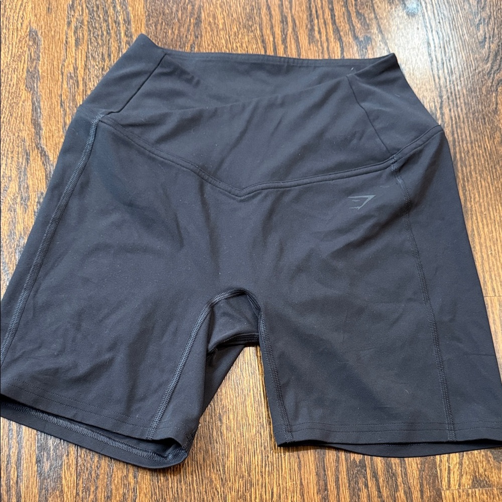 Gymshark crisscross waist Black Biker Shorts